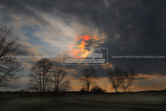 Sunrise at the East end of town