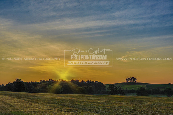 Sunrise over Clarion Oaks Golf Club